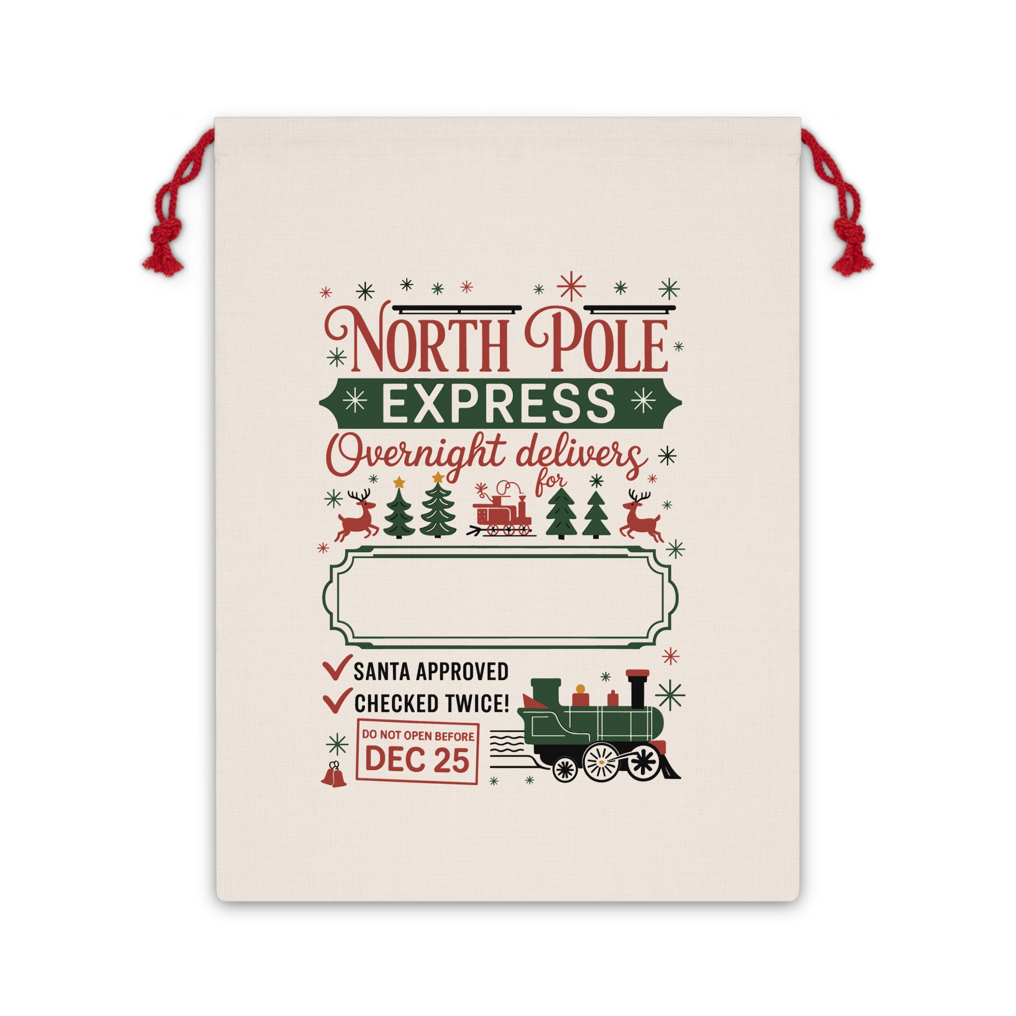 North Pole Express Christmas Gift Bag