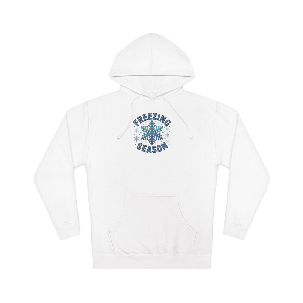 Freezing Season Hoodie — Winter Snowflake Pullover Sweatshirt