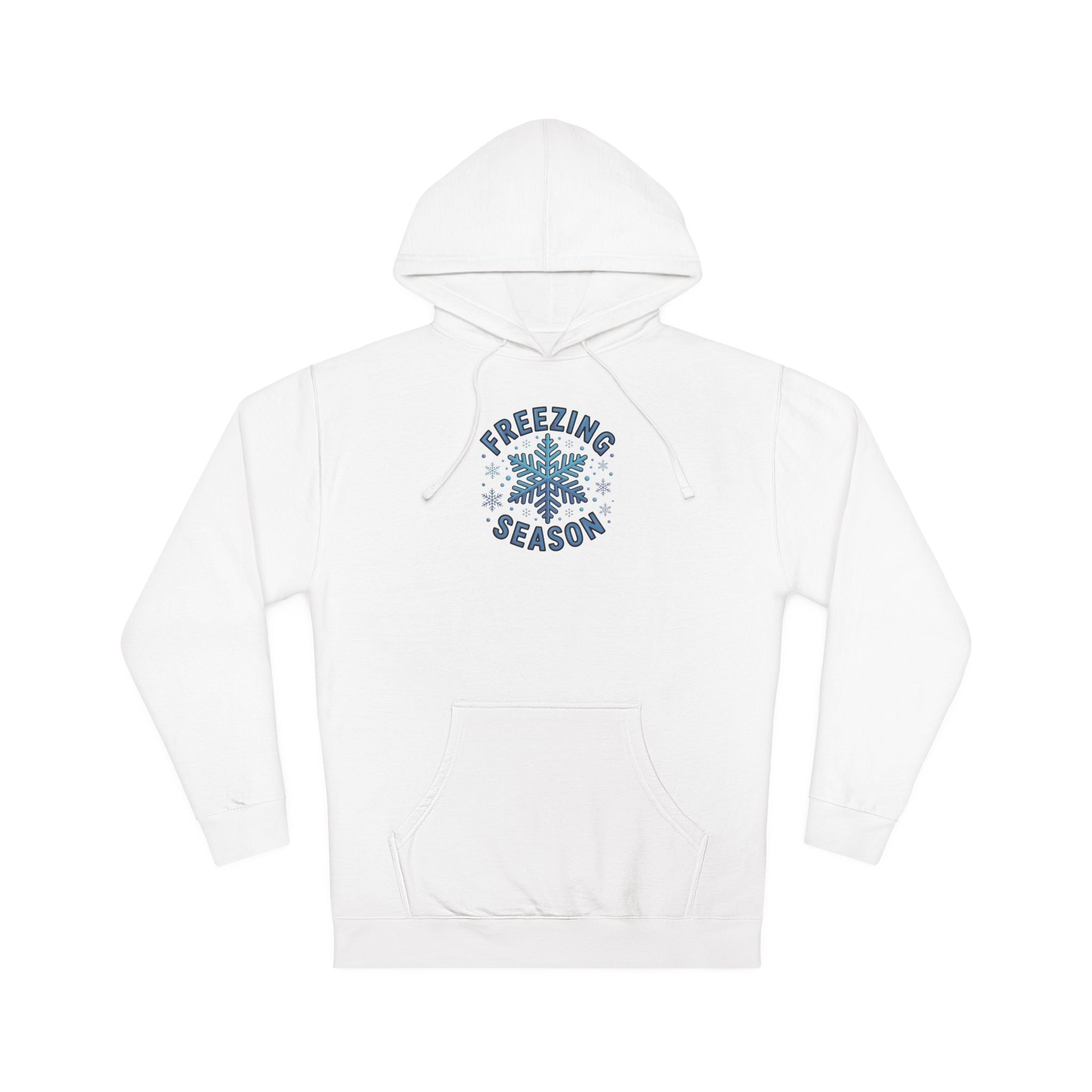 Freezing Season Hoodie — Winter Snowflake Pullover Sweatshirt