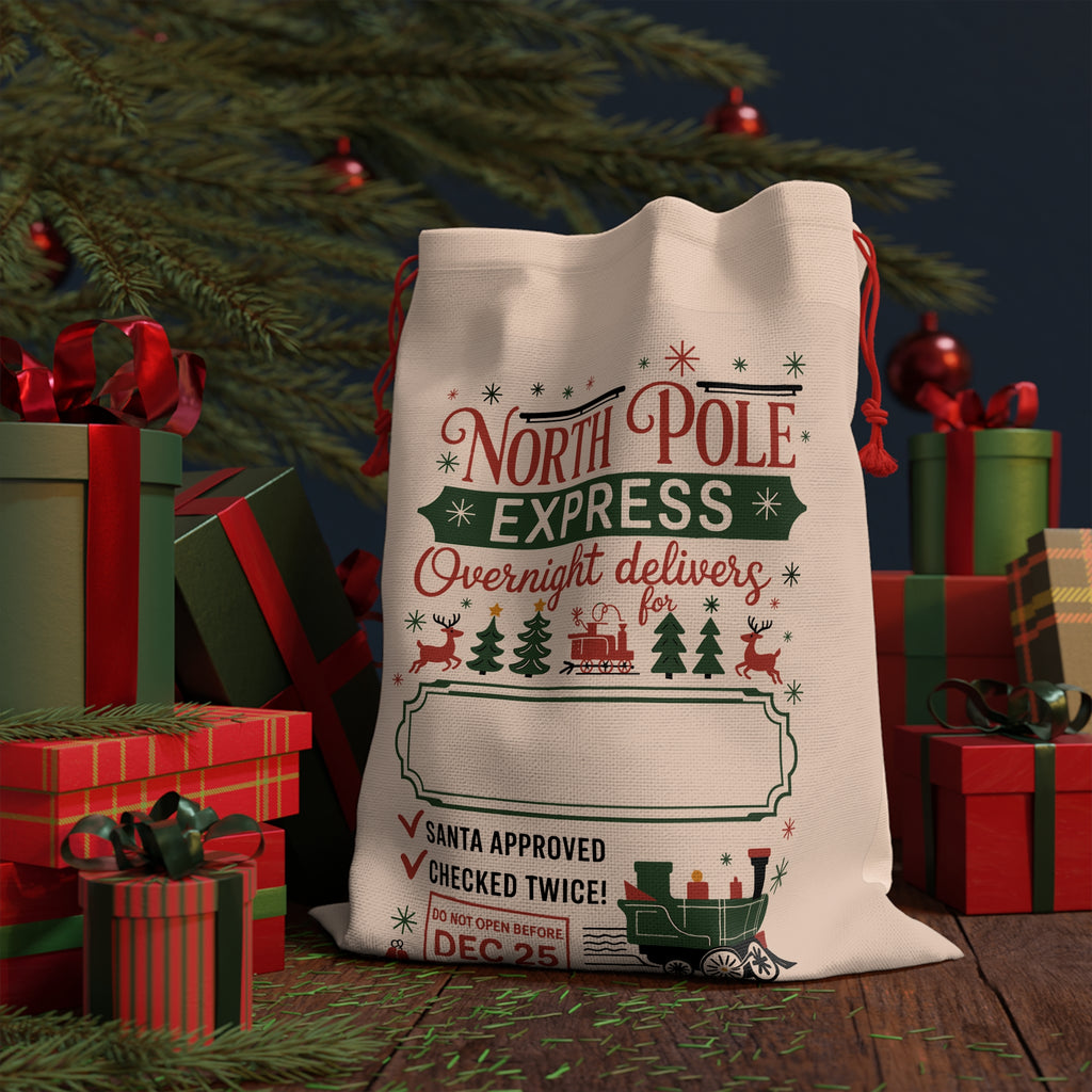 North Pole Express Christmas Gift Bag