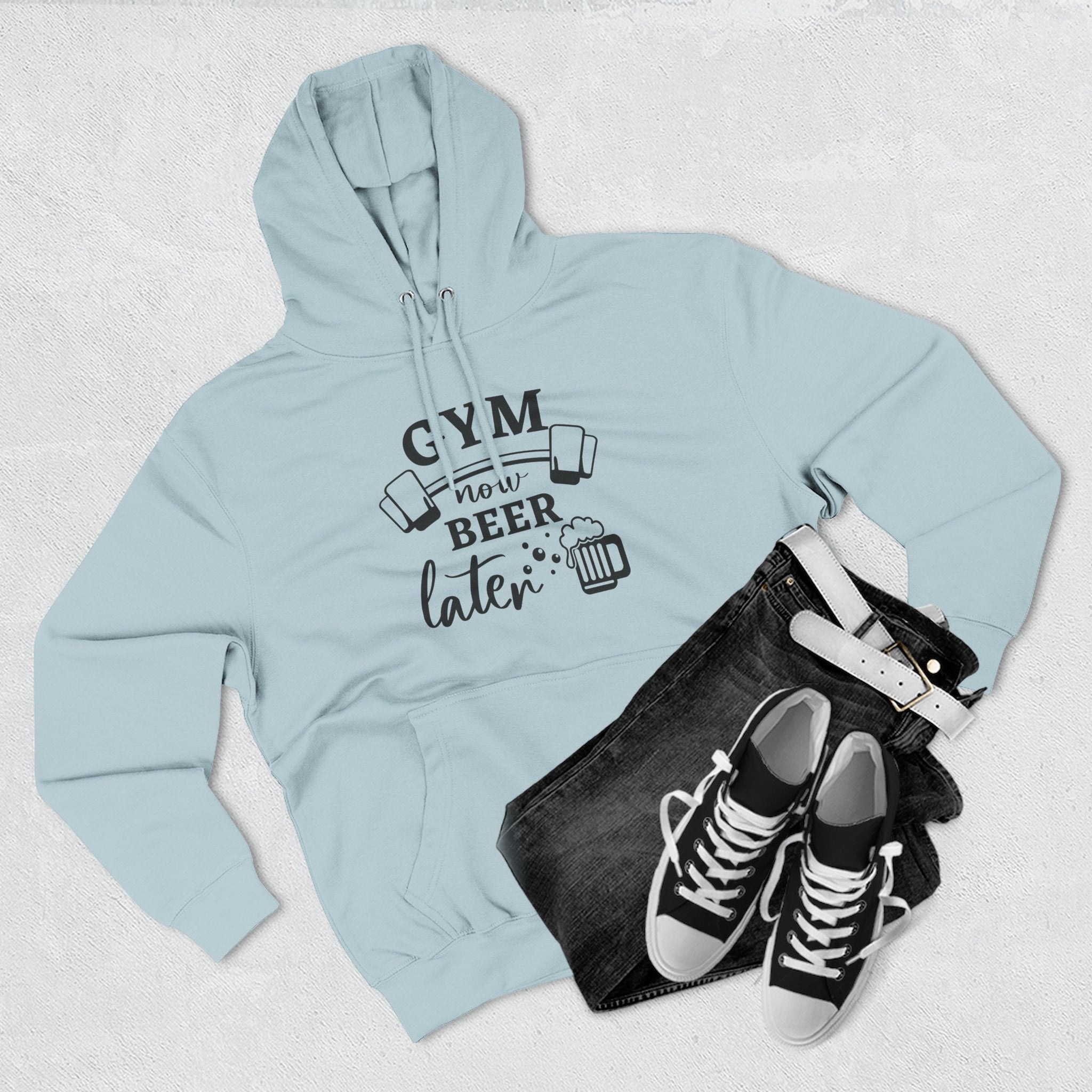 "Gym Now, Beer Later" Fitness Hoodie
