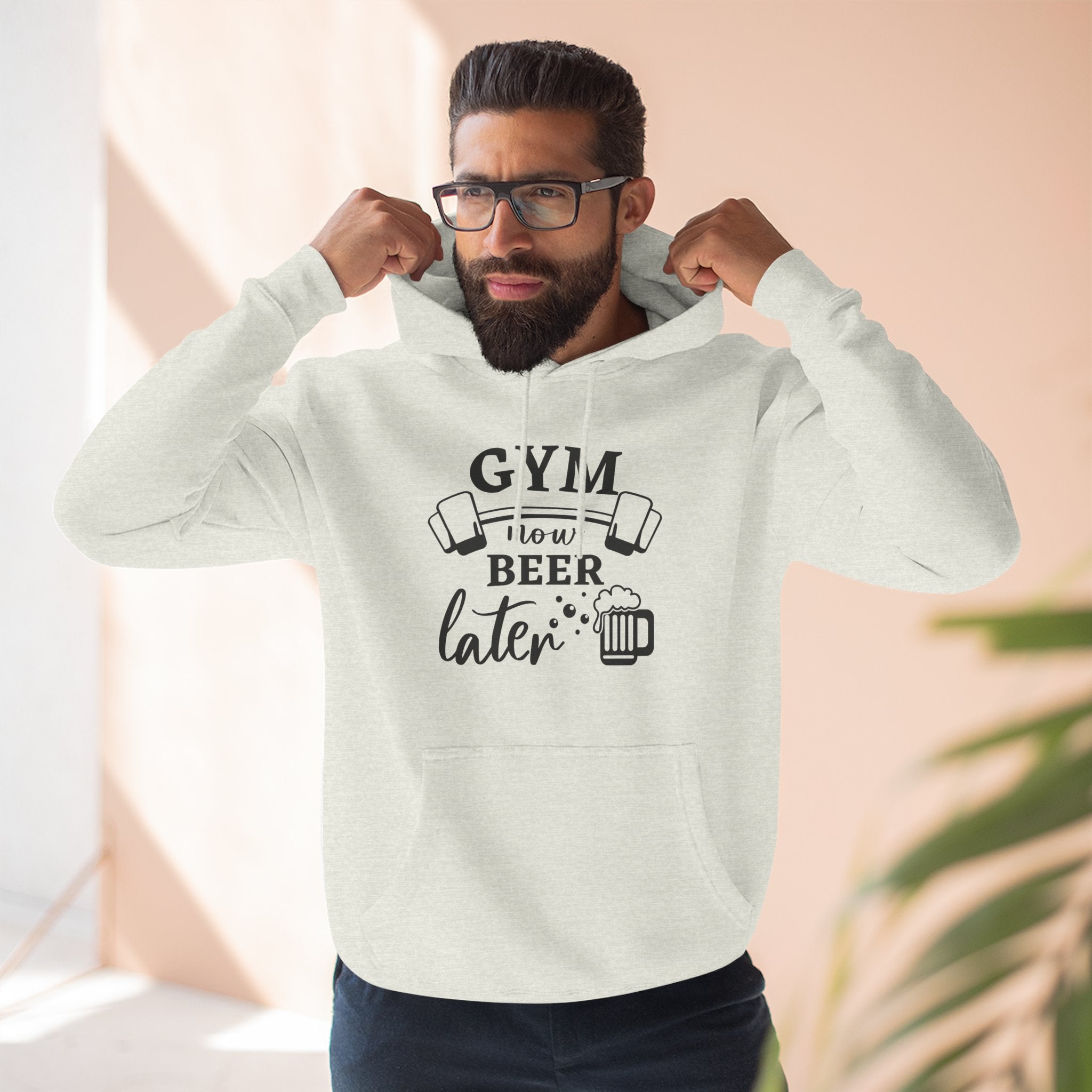 "Gym Now, Beer Later" Fitness Hoodie