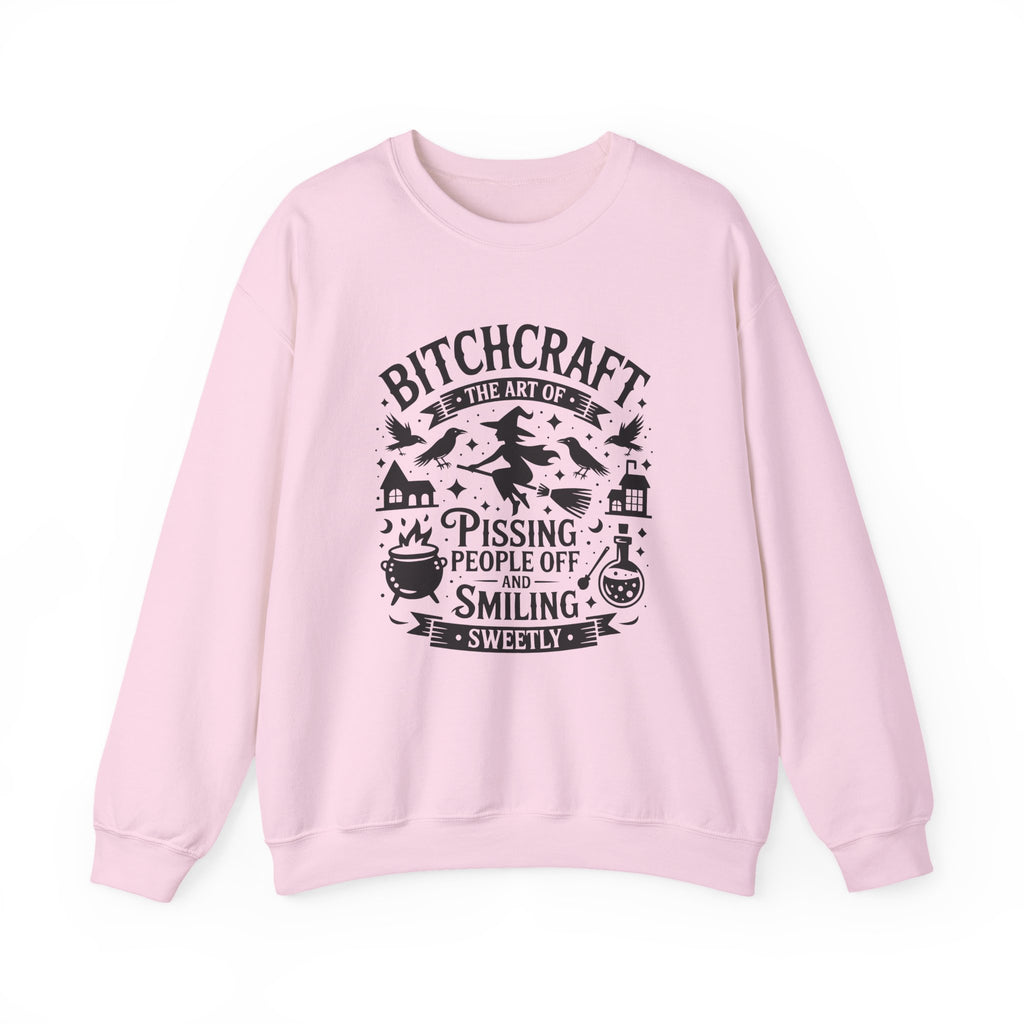 “Bitchcraft: The Art of Pissing People Off and Smiling Sweetly” Witchy Sweatshirt