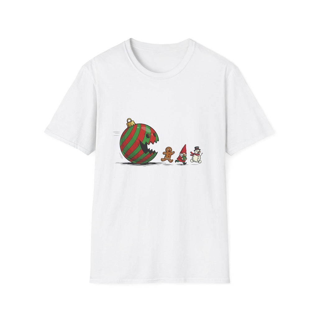 Christmas Ornament PacMan, Gnome, Gingerbread & Snowman Holiday Tee