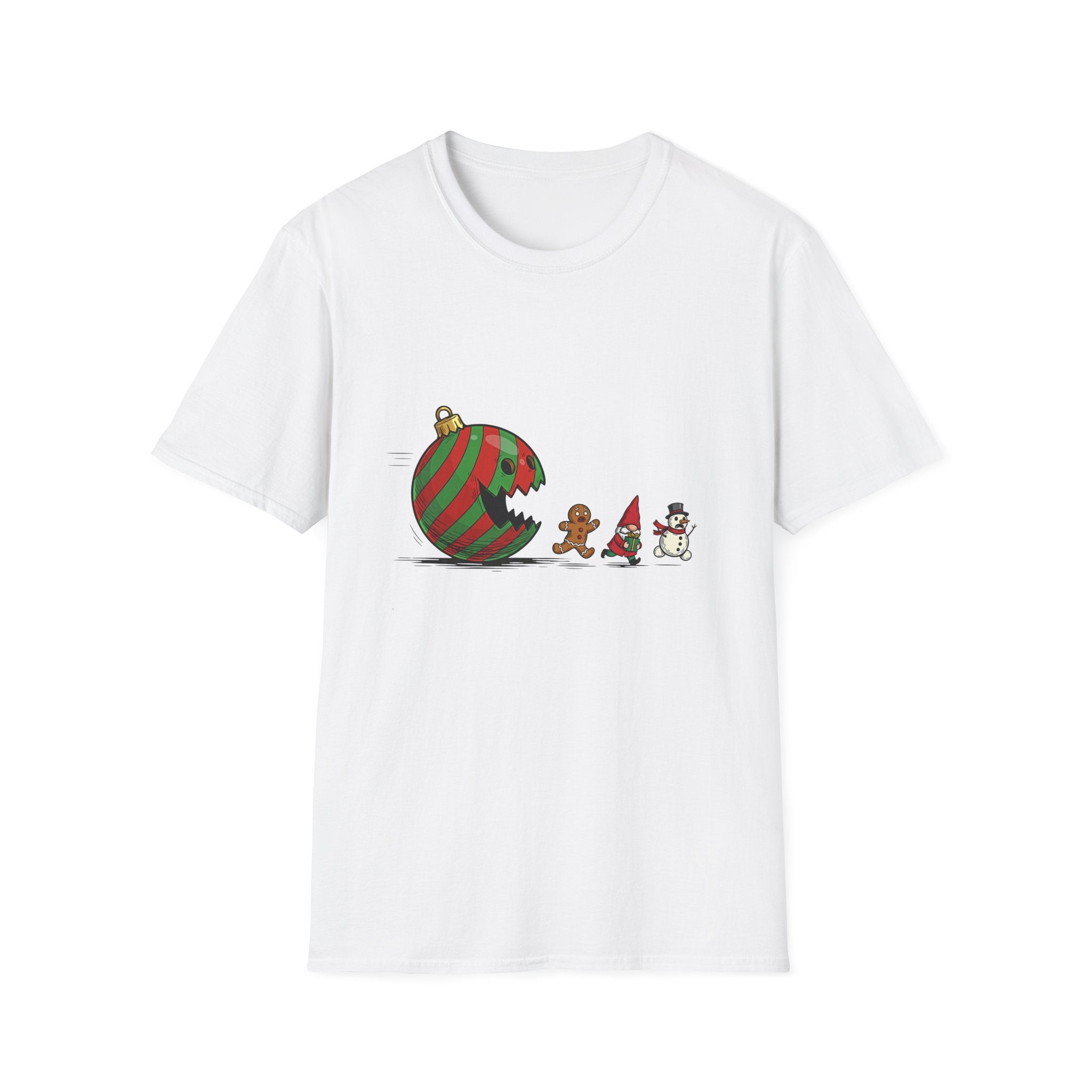 Christmas Ornament PacMan, Gnome, Gingerbread & Snowman Holiday Tee