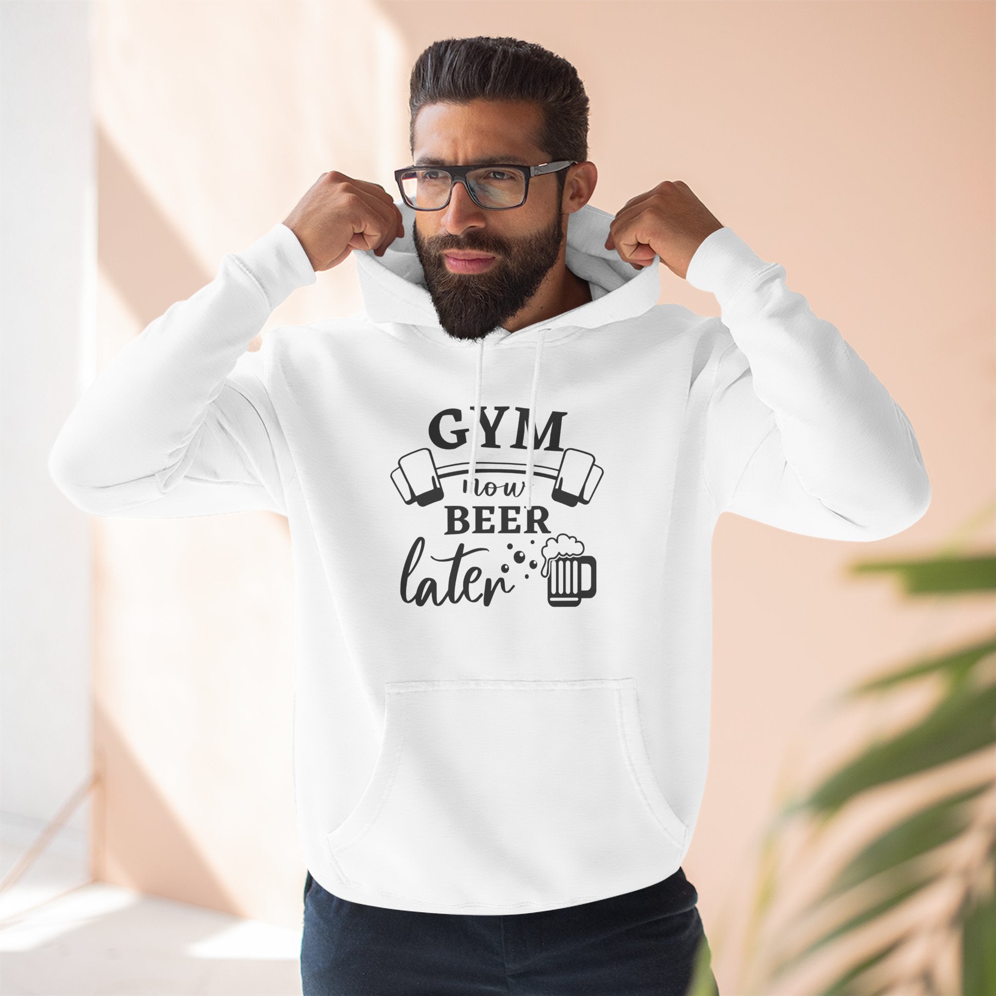 "Gym Now, Beer Later" Fitness Hoodie