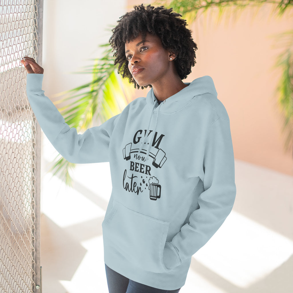 "Gym Now, Beer Later" Fitness Hoodie