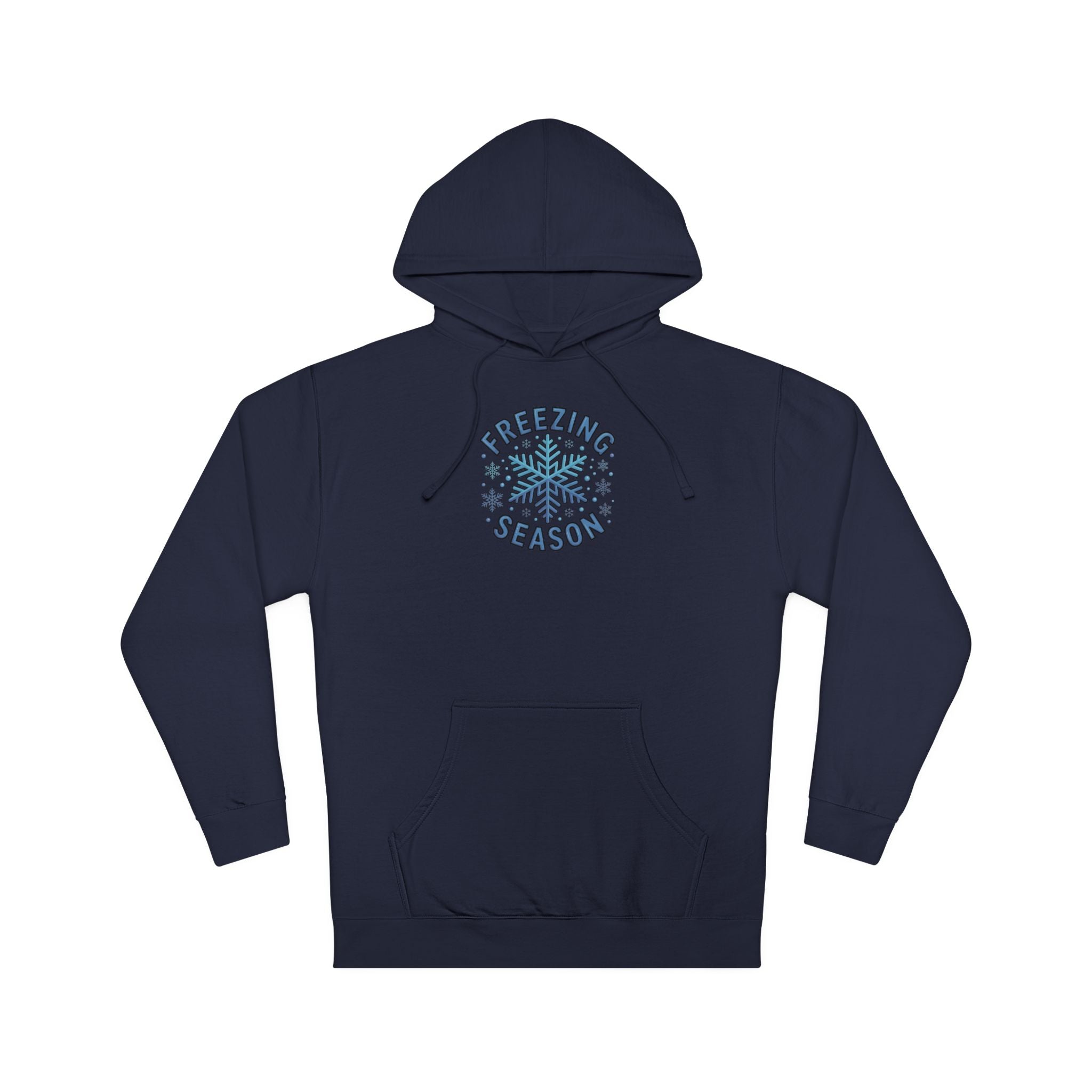 Freezing Season Hoodie — Winter Snowflake Pullover Sweatshirt