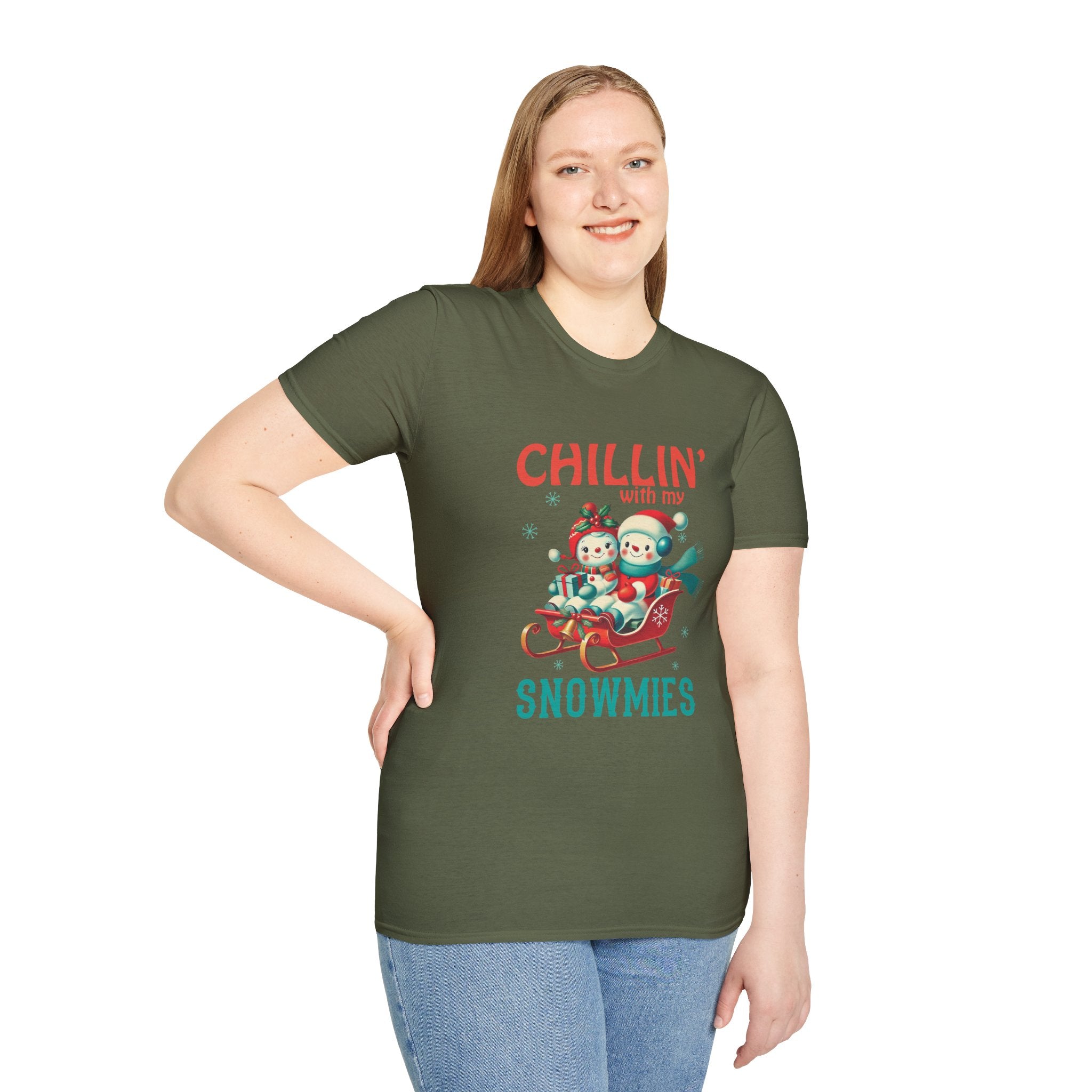 Chillin' With My Snowmies Christmas Tee