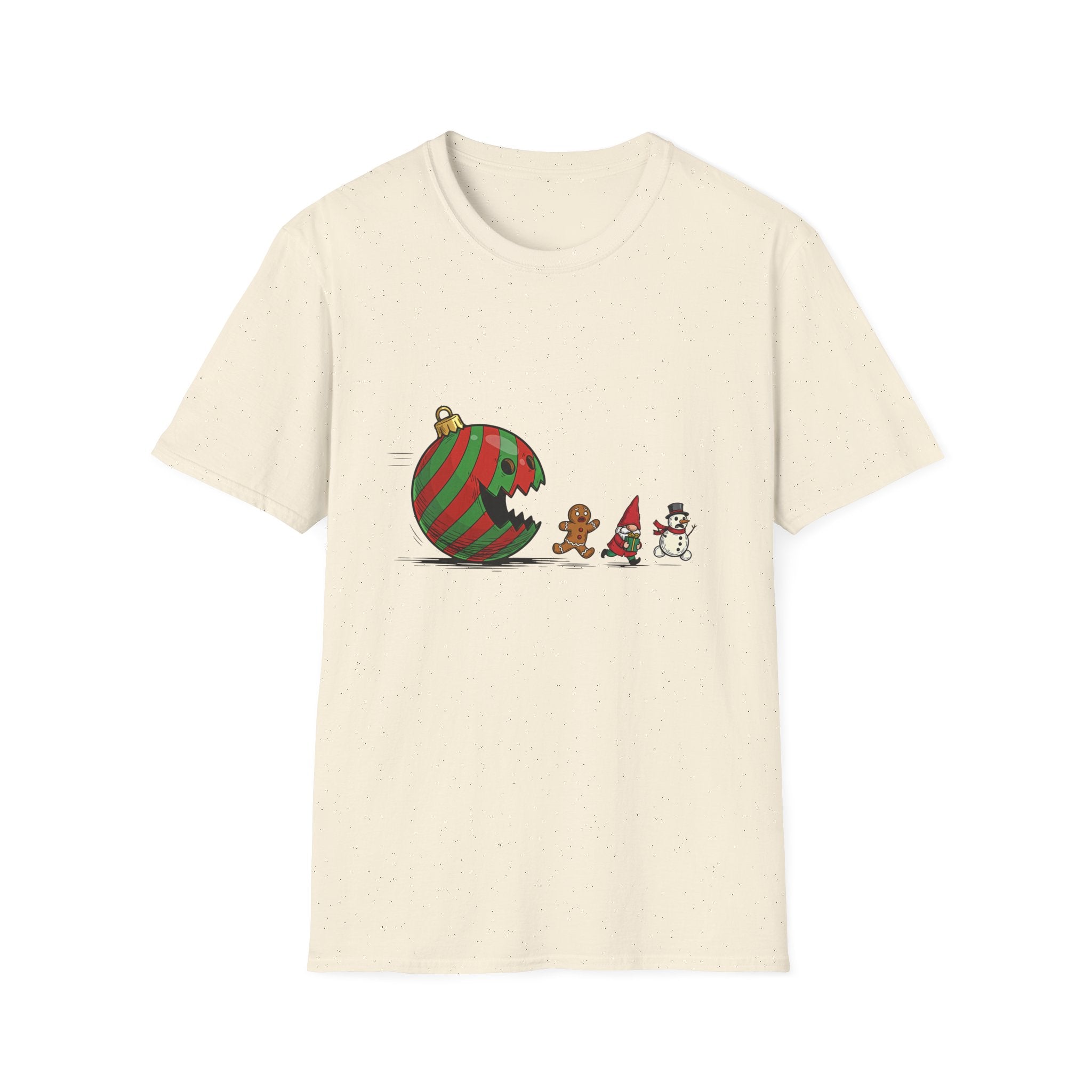Christmas Ornament PacMan, Gnome, Gingerbread & Snowman Holiday Tee