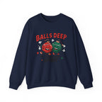 "Balls Deep in Christmas Spirit" Funny Holiday Sweatshirt