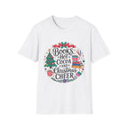 "Books, Hot Cocoa and Christmas Cheer" Holiday Tee for Book Lovers