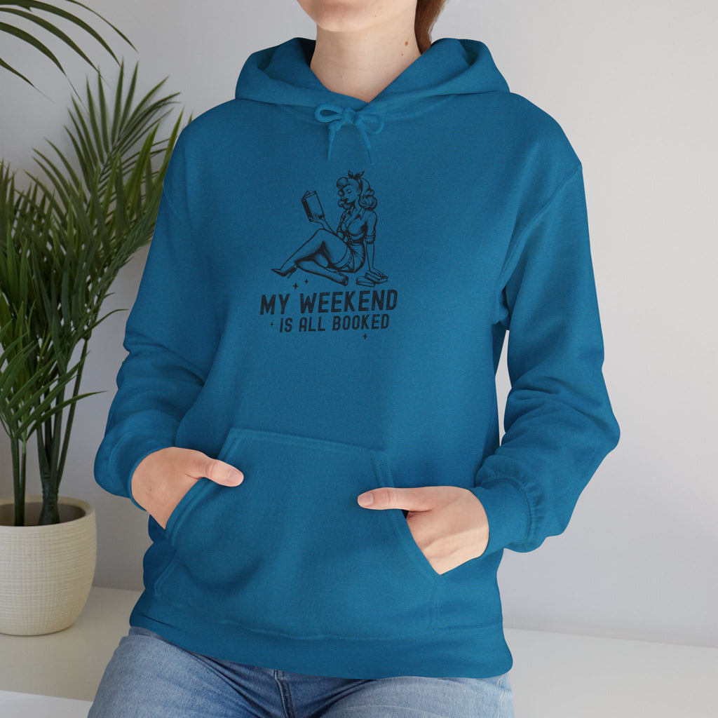 "My Weekend Is All Booked" Bookworm Reading Hoodie