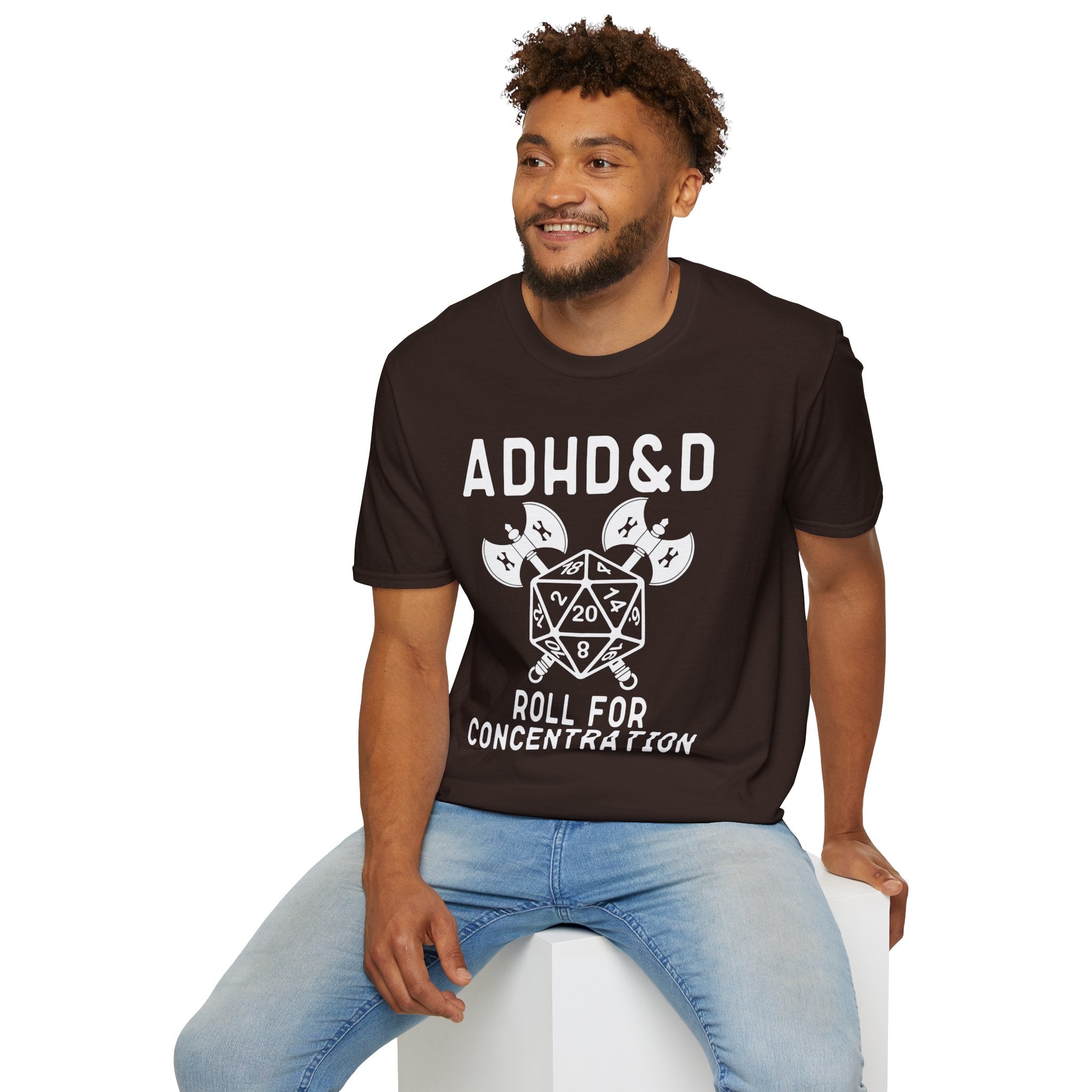 "Roll for Concentration" D&D Tee for Gamers with ADHD