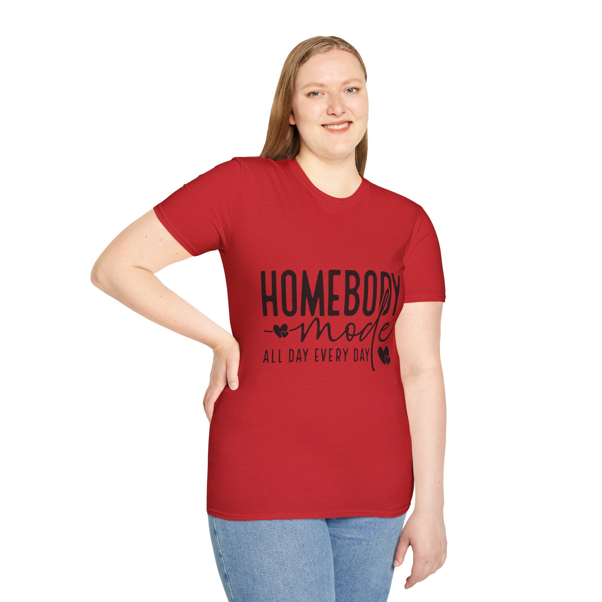 "Homebody Mode All Day Every Day" Casual Graphic Tee