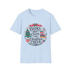 "Books, Hot Cocoa and Christmas Cheer" Holiday Tee for Book Lovers