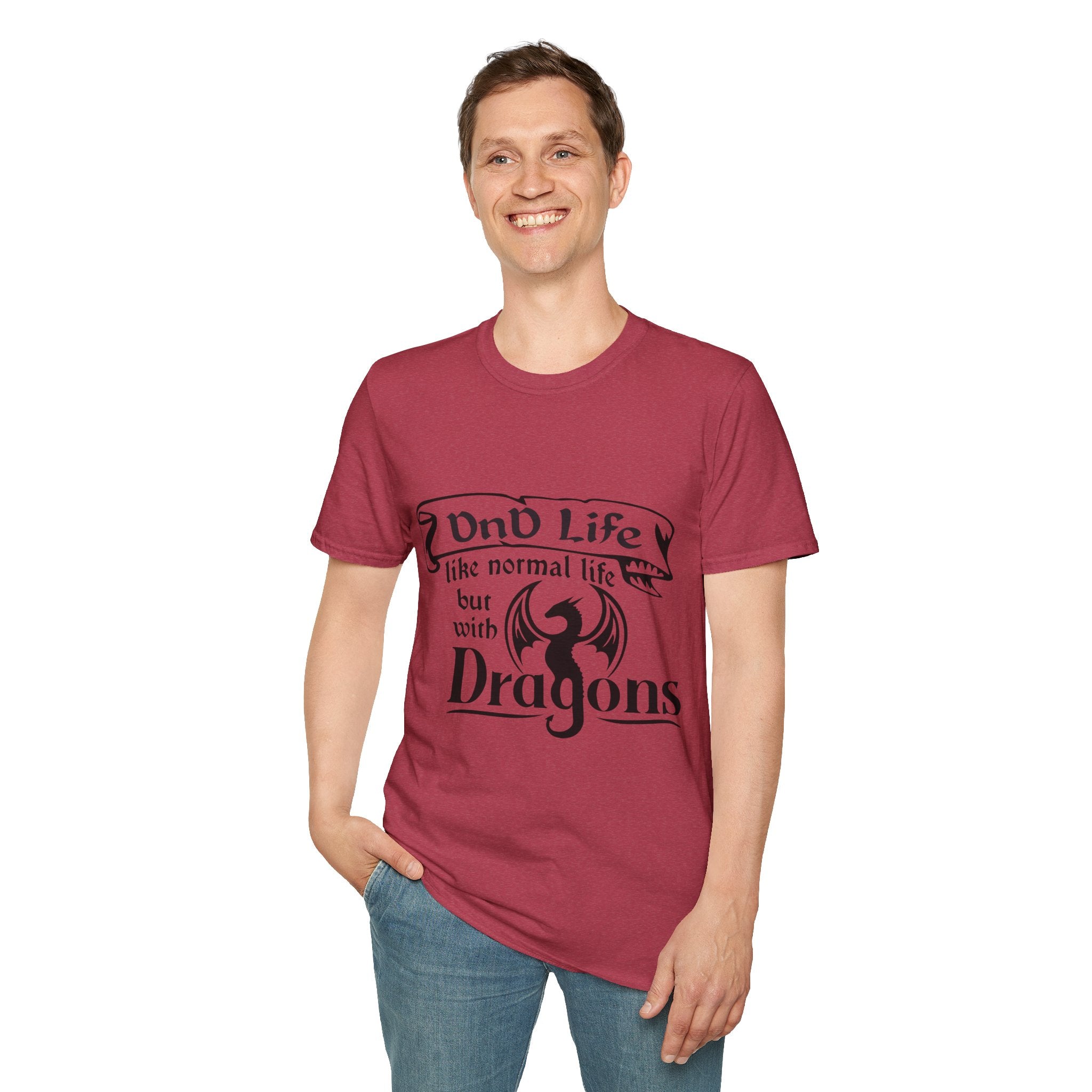 "DnD Life: Like Normal Life But With Dragons" Tee