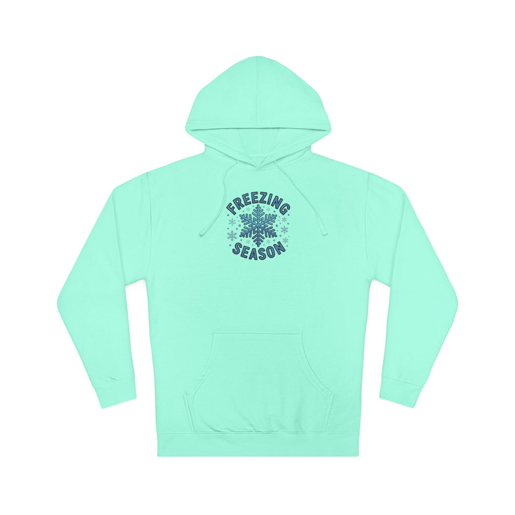 Freezing Season Hoodie — Winter Snowflake Pullover Sweatshirt
