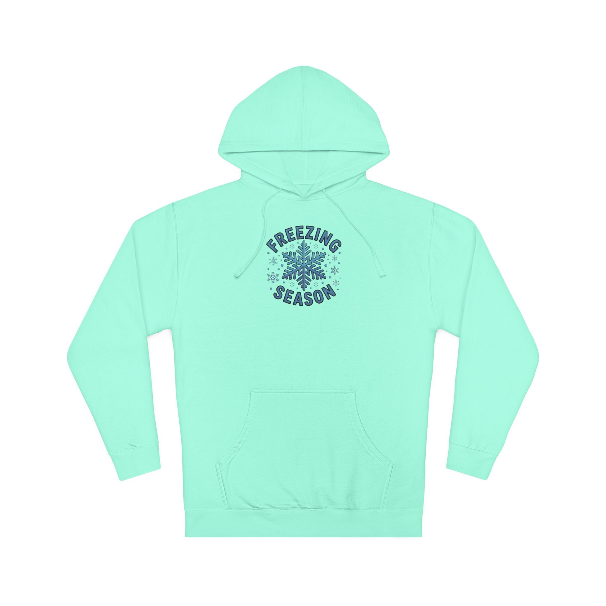 Freezing Season Hoodie — Winter Snowflake Pullover Sweatshirt