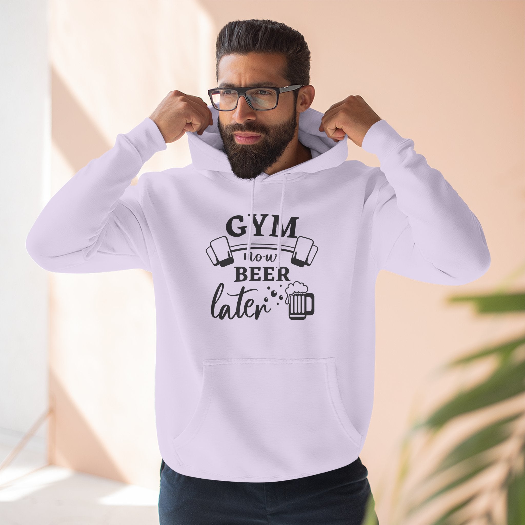 "Gym Now, Beer Later" Fitness Hoodie