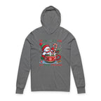 Festive Snowman Meltdown Long Sleeve Tee with Hood