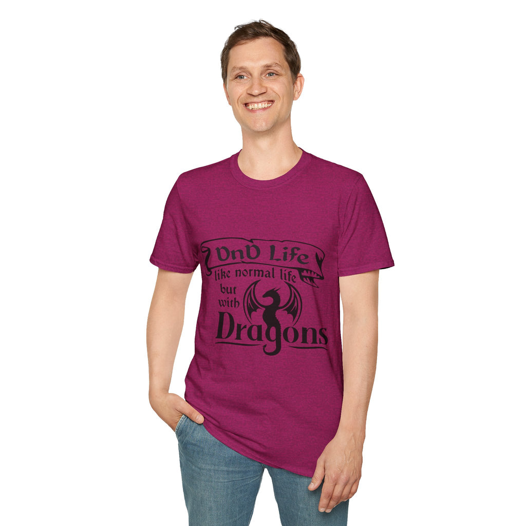 "DnD Life: Like Normal Life But With Dragons" Tee