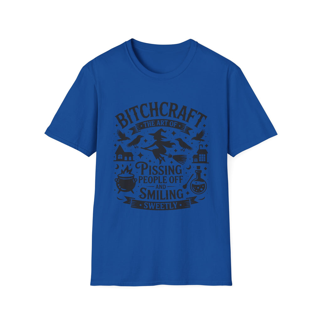 "Bitchcraft The Art of Pissing People Off and Smiling Sweetly" Witchy Tee
