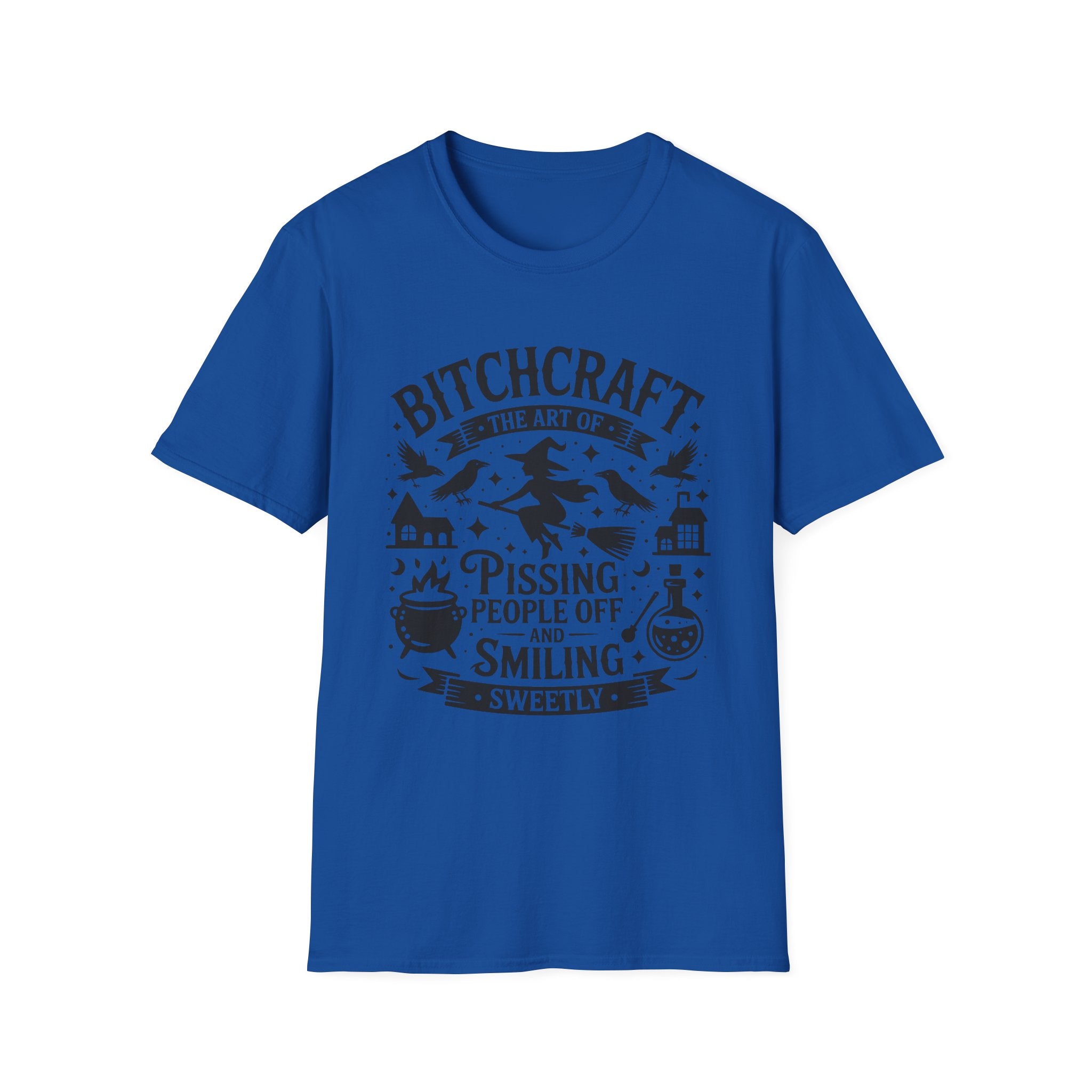 "Bitchcraft The Art of Pissing People Off and Smiling Sweetly" Witchy Tee