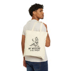 "My Weekend Is All Booked" Reading Canvas Tote