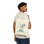 "A Book a Day Keeps Reality Away" Dragon Fantasy Canvas Tote