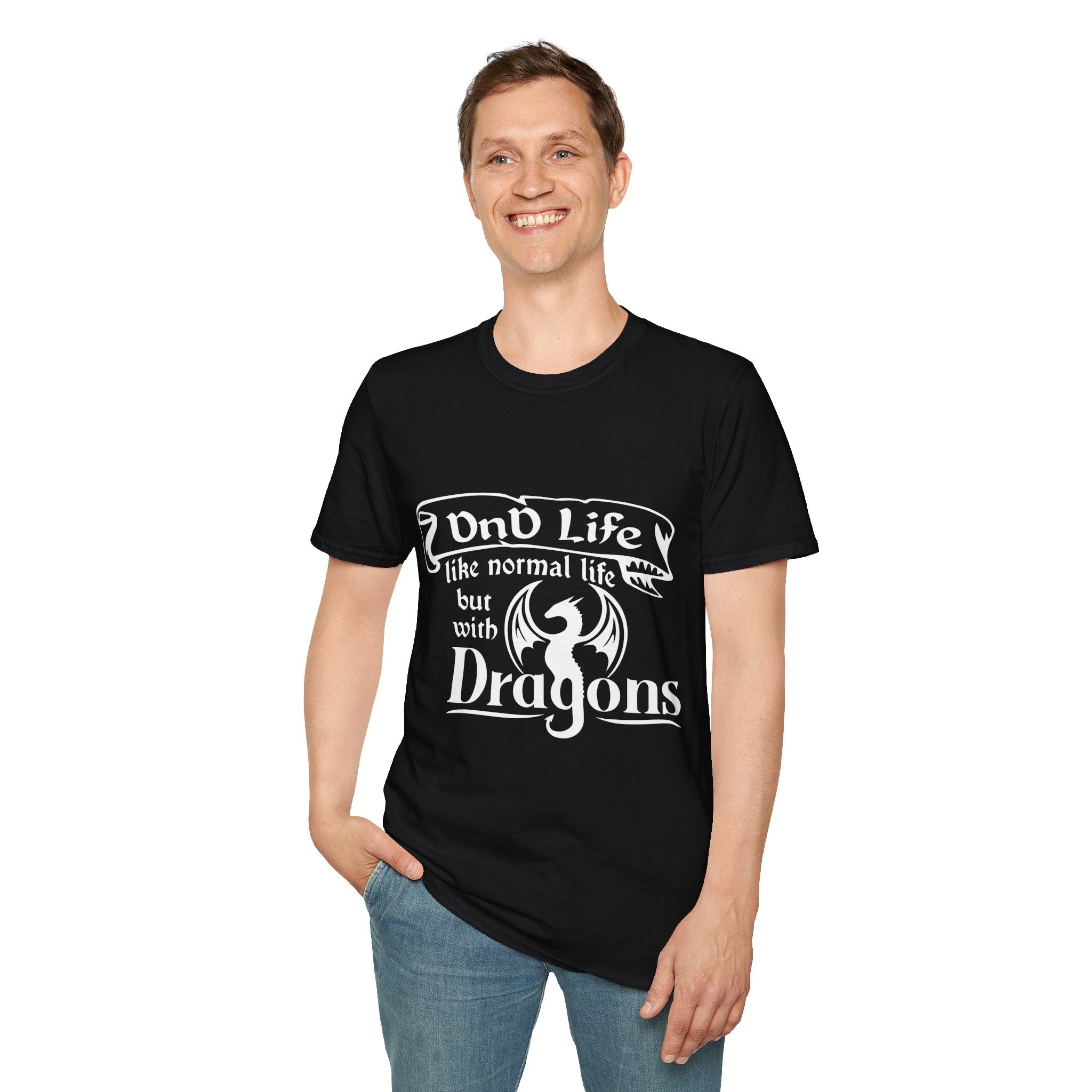 "DnD Life: Like Normal Life But With Dragons" Tee
