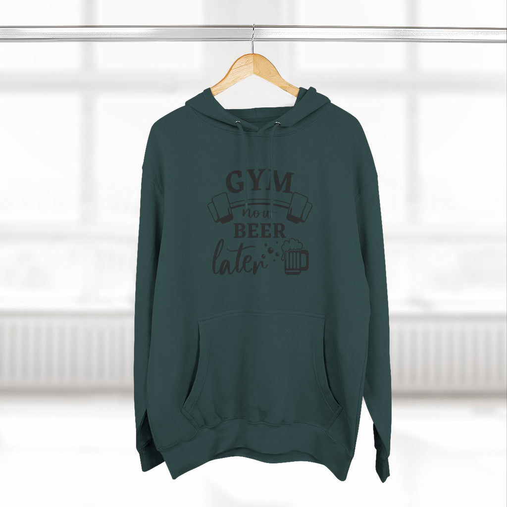 "Gym Now, Beer Later" Fitness Hoodie