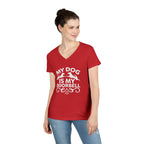 "My Dog Is My Doorbell" Women's V-Neck Tee