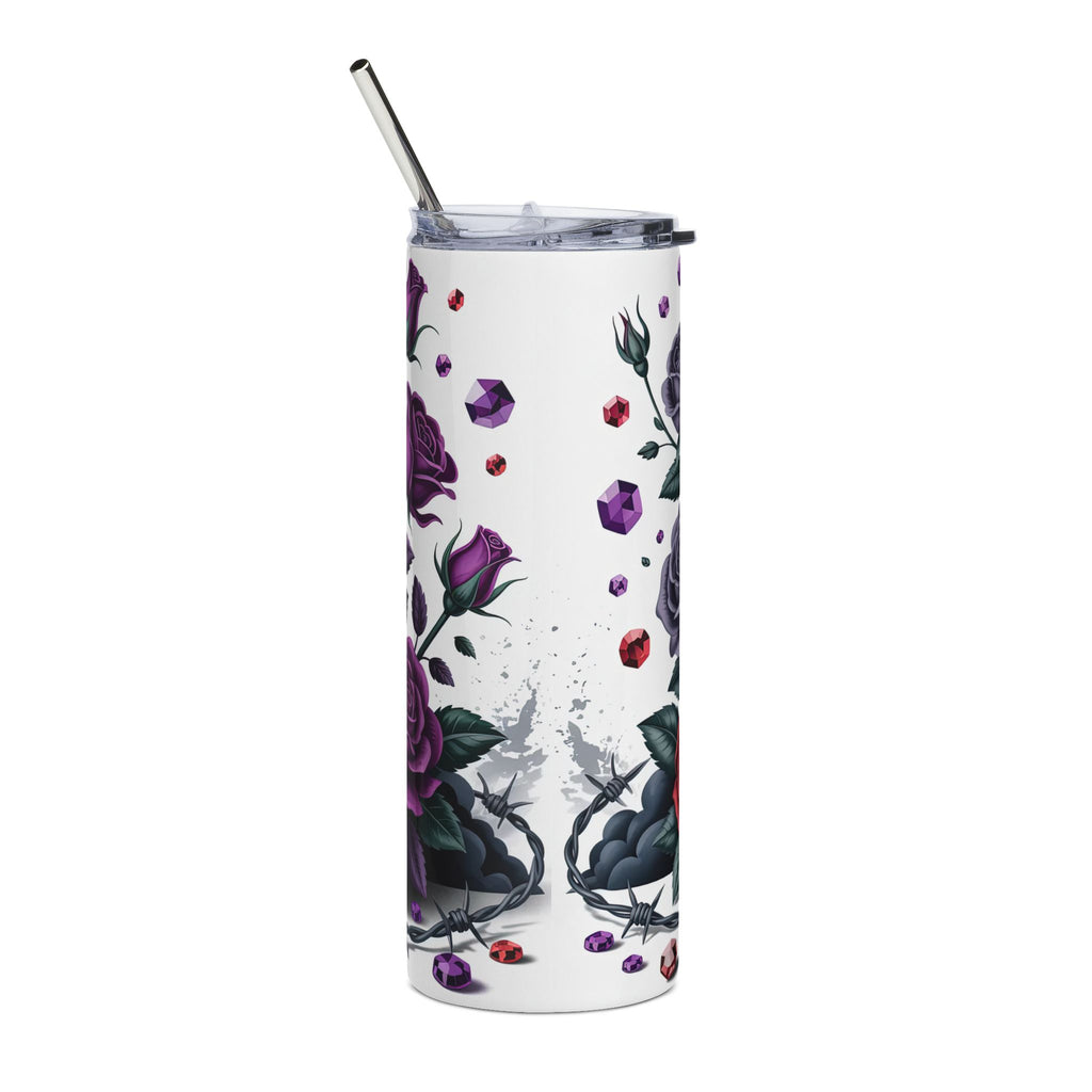 'I Prefer the Villain' Gothic Rose Insulated Cup — 20oz Stainless Tumbler
