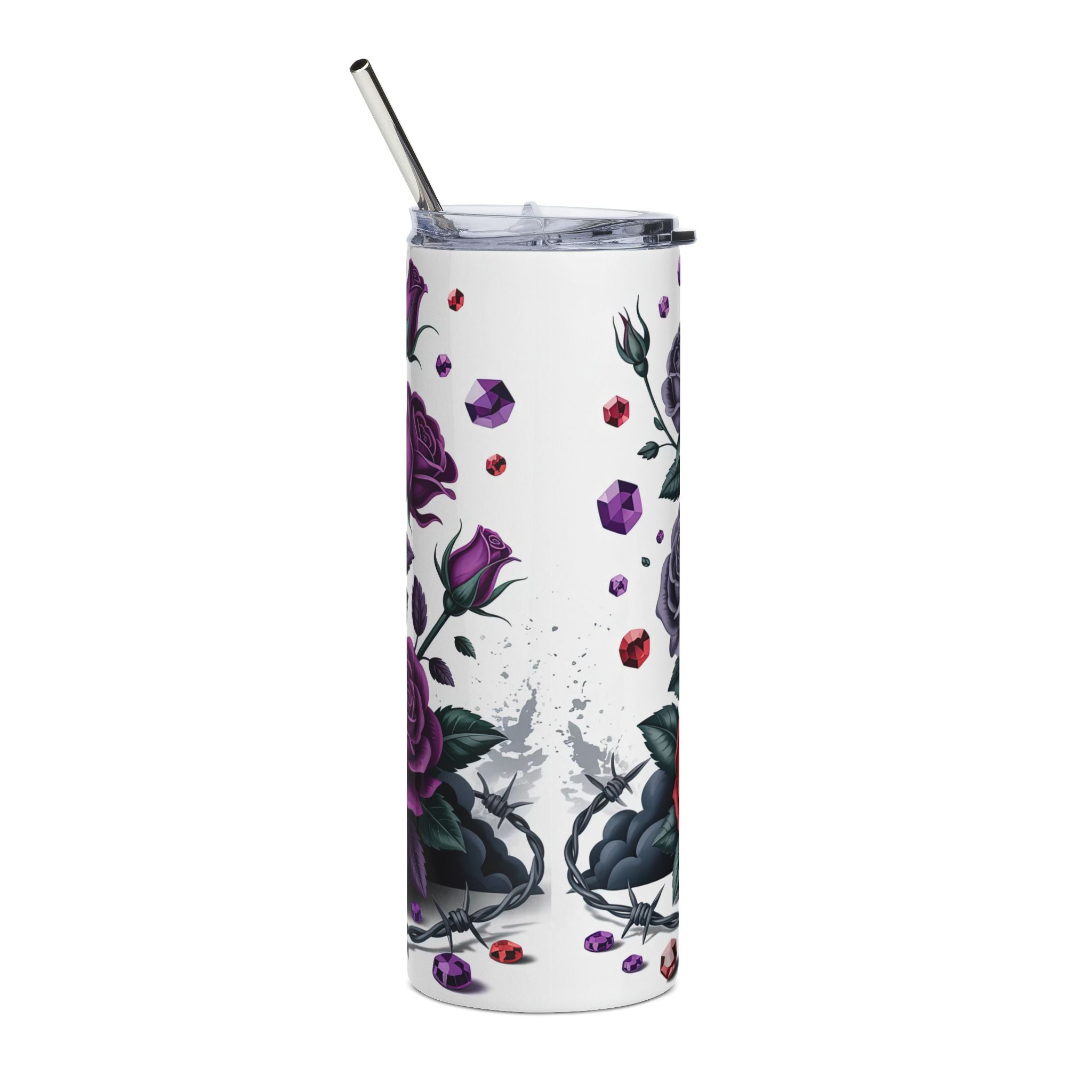 'I Prefer the Villain' Gothic Rose Insulated Cup — 20oz Stainless Tumbler