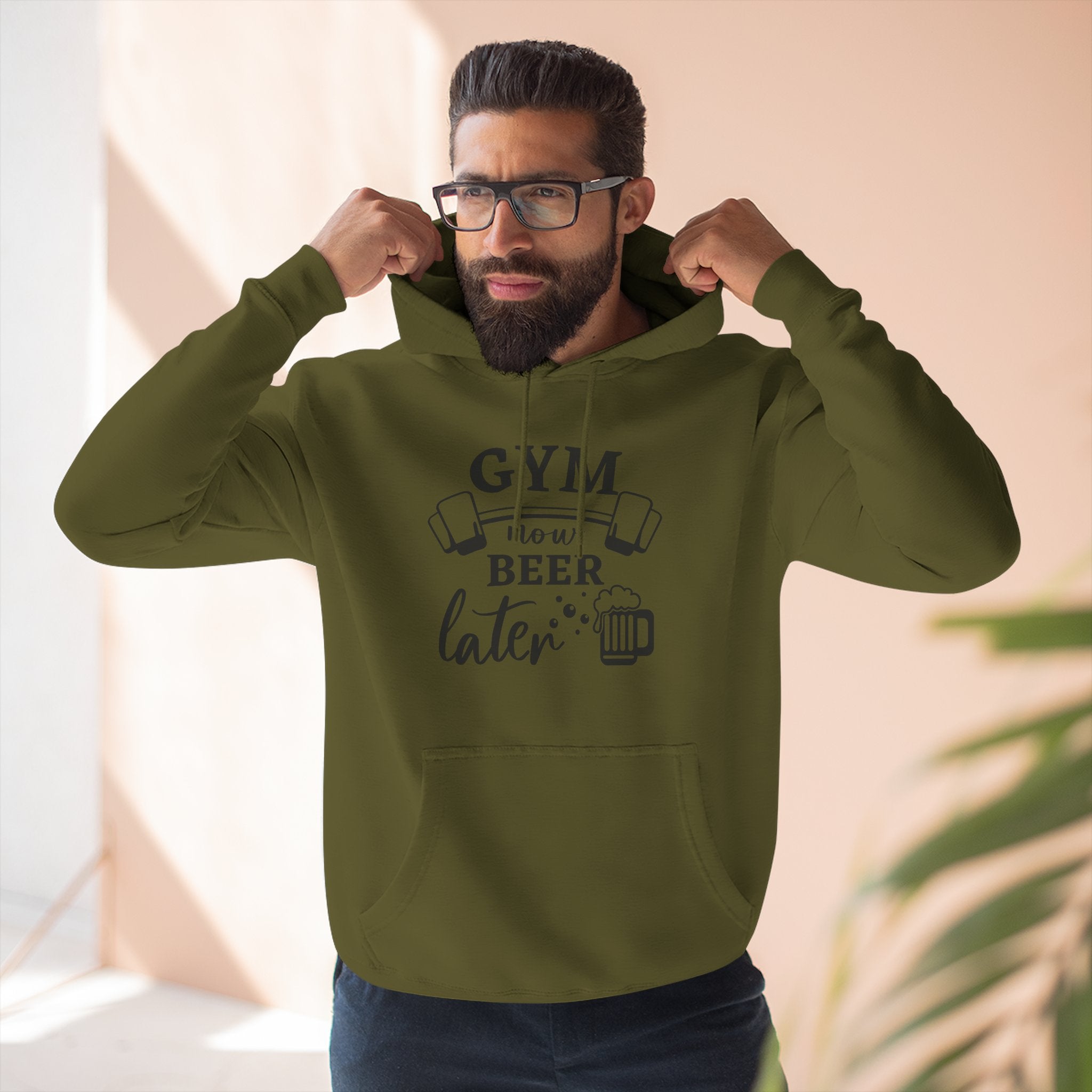 "Gym Now, Beer Later" Fitness Hoodie