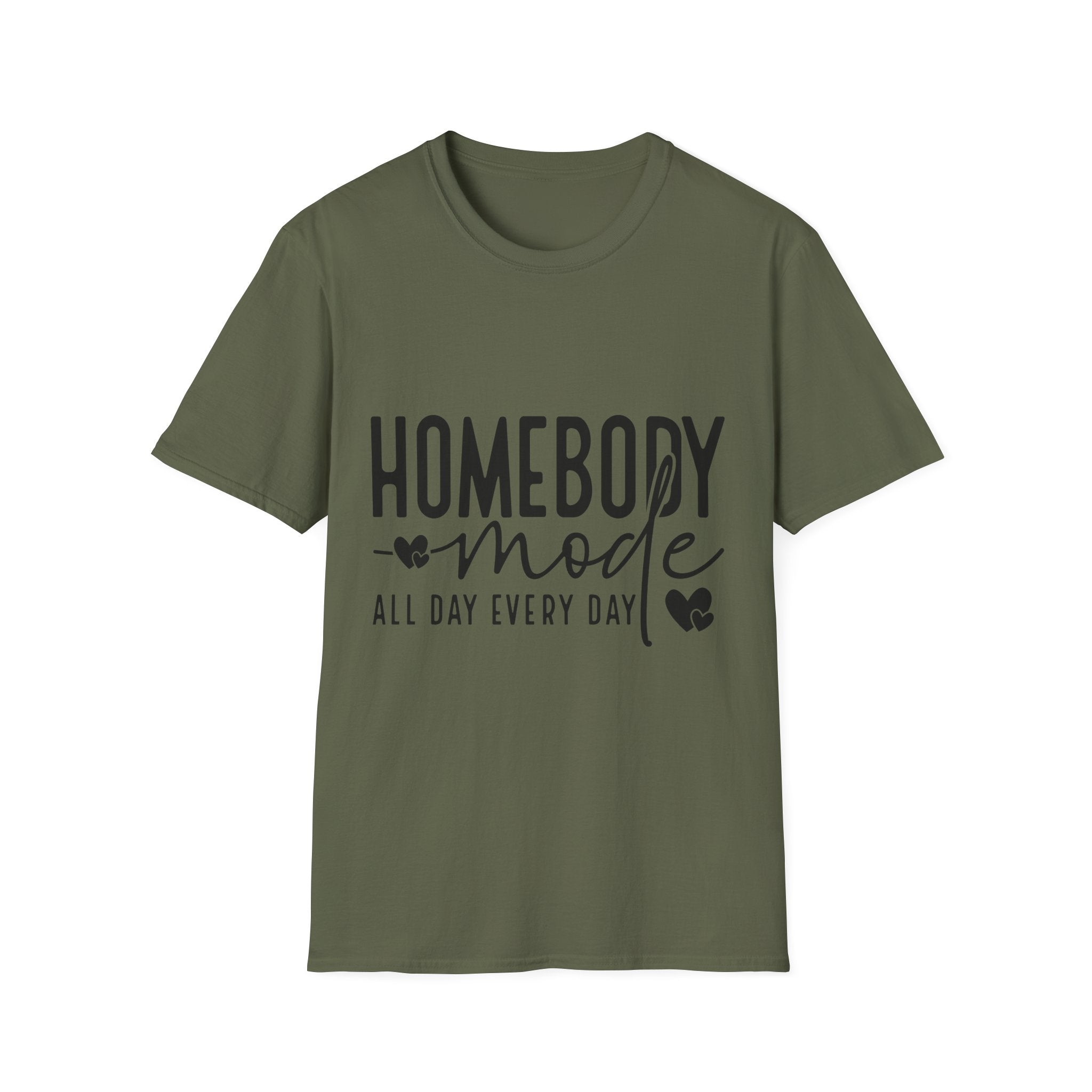 "Homebody Mode All Day Every Day" Casual Graphic Tee