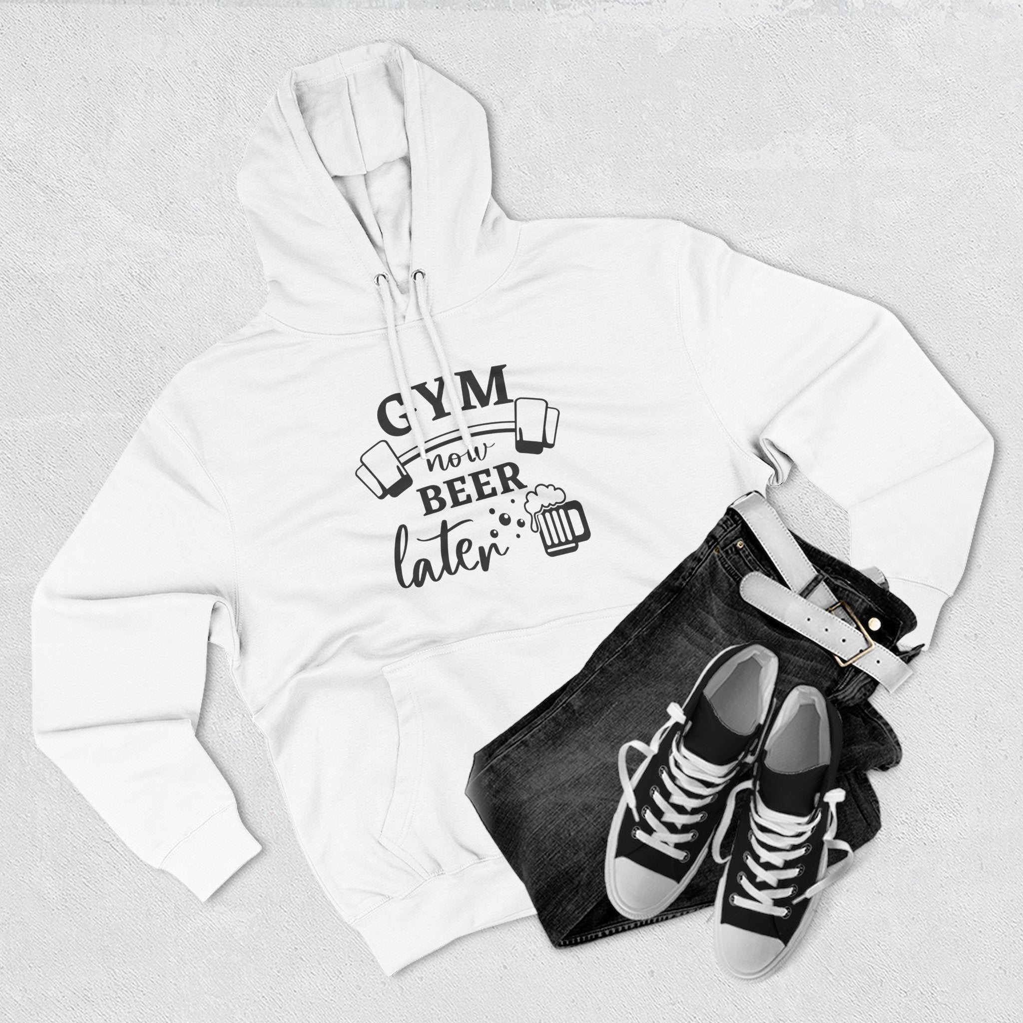 "Gym Now, Beer Later" Fitness Hoodie