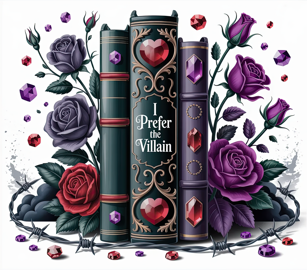 'I Prefer the Villain' Gothic Rose Insulated Cup — 20oz Stainless Tumbler