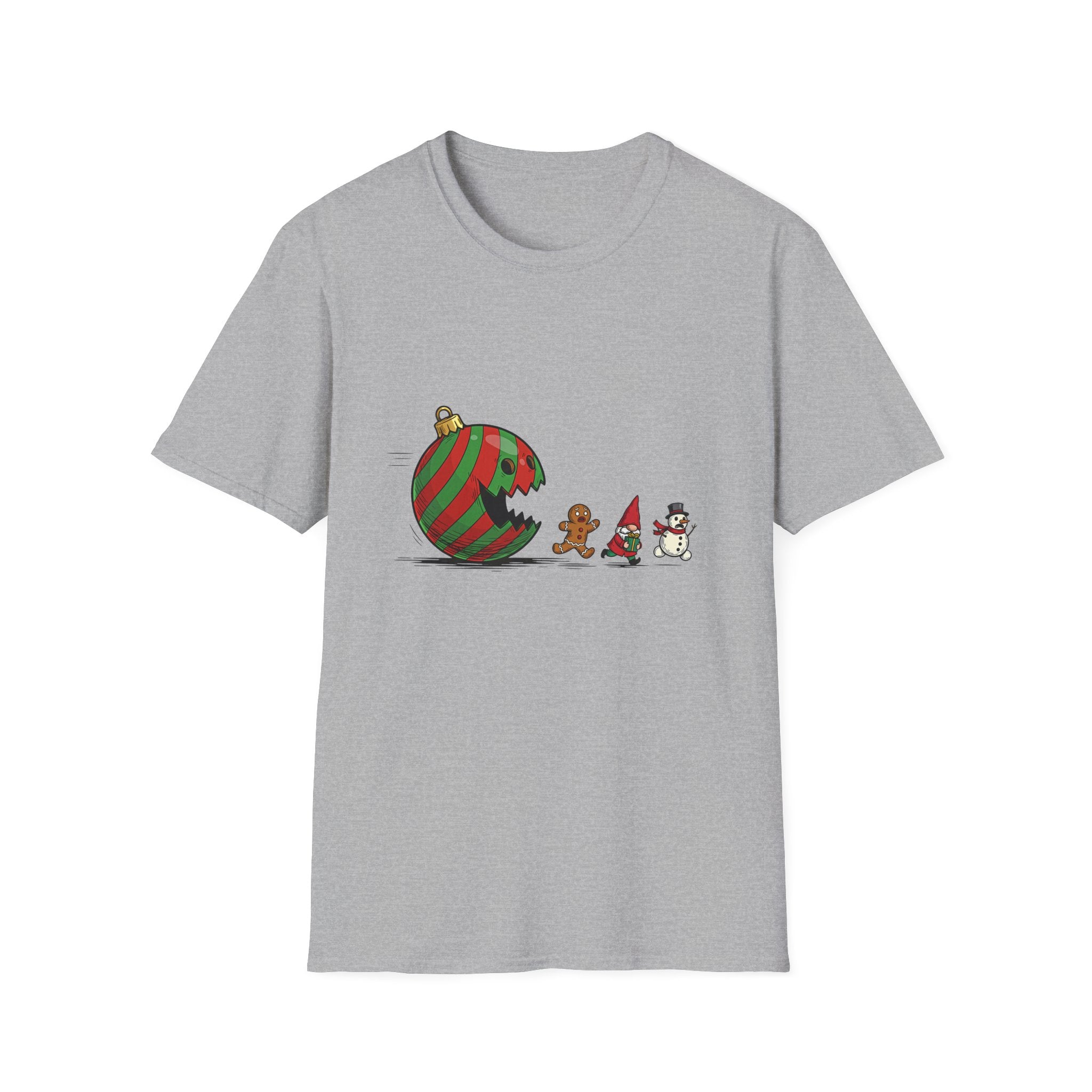 Christmas Ornament PacMan, Gnome, Gingerbread & Snowman Holiday Tee