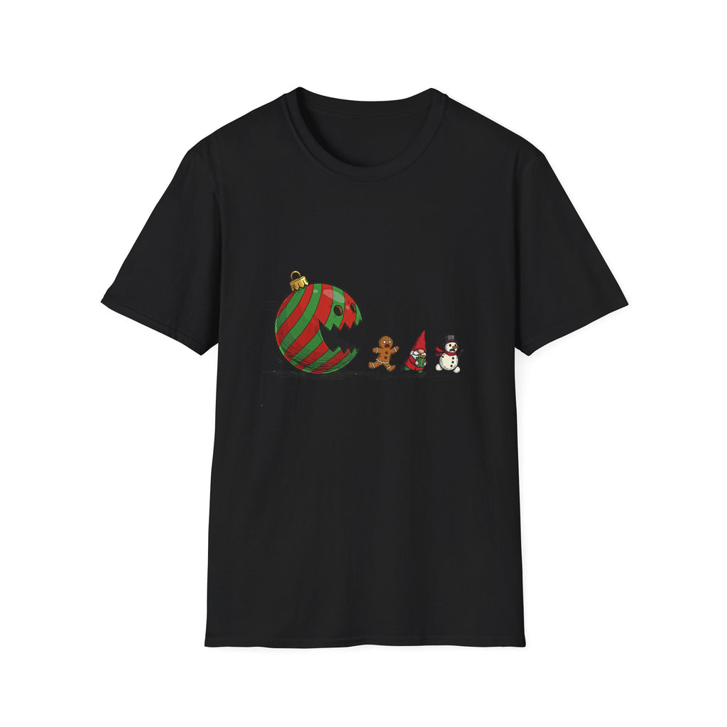 Christmas Ornament PacMan, Gnome, Gingerbread & Snowman Holiday Tee
