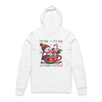 Festive Snowman Meltdown Long Sleeve Tee with Hood