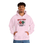 "Balls Deep in Christmas Spirit" Funny Holiday Hoodie