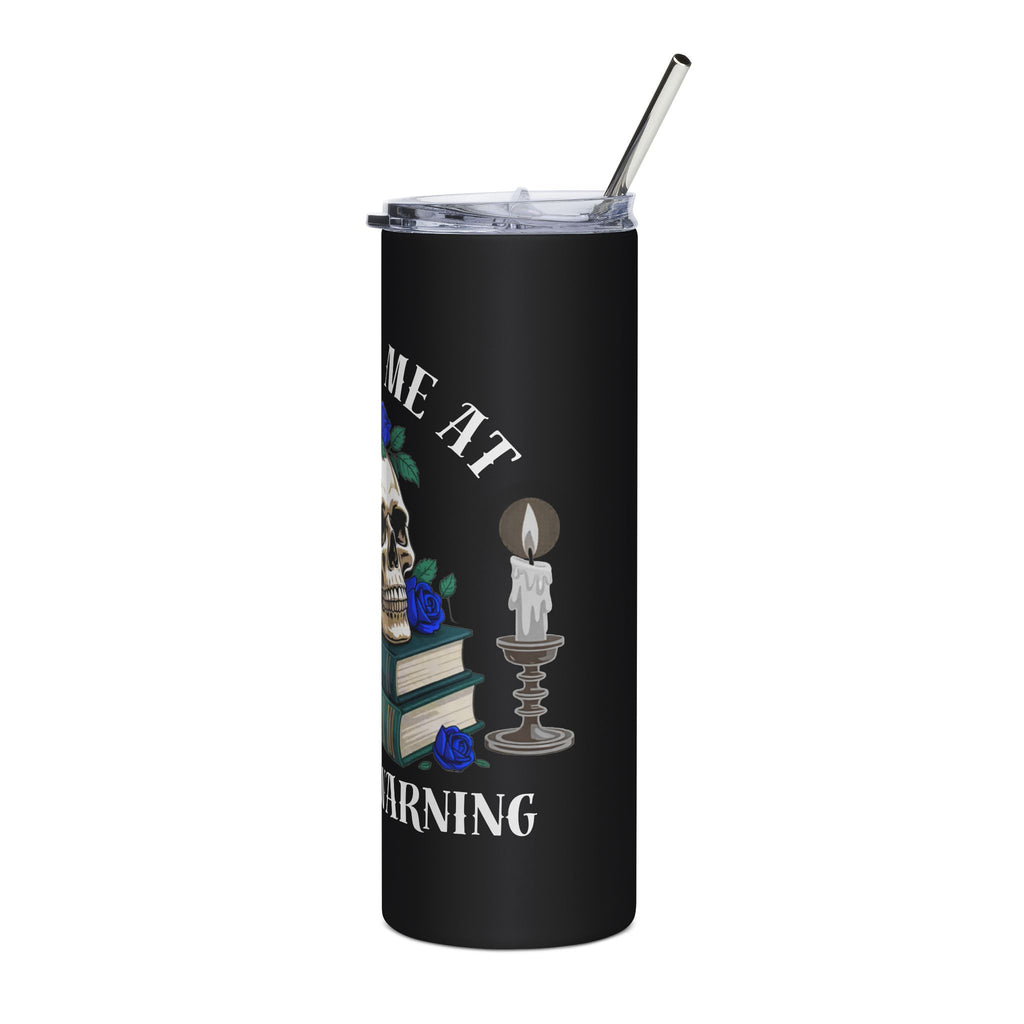 "You Had Me At Trigger Warning" Gothic Skull & Roses — 20 Oz Stainless Tumbler