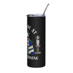 "You Had Me At Trigger Warning" Gothic Skull & Roses — 20 Oz Stainless Tumbler