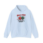"Balls Deep in Christmas Spirit" Funny Holiday Hoodie