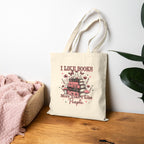 "I Like Books More Than I Like People" Book Lover Canvas Tote