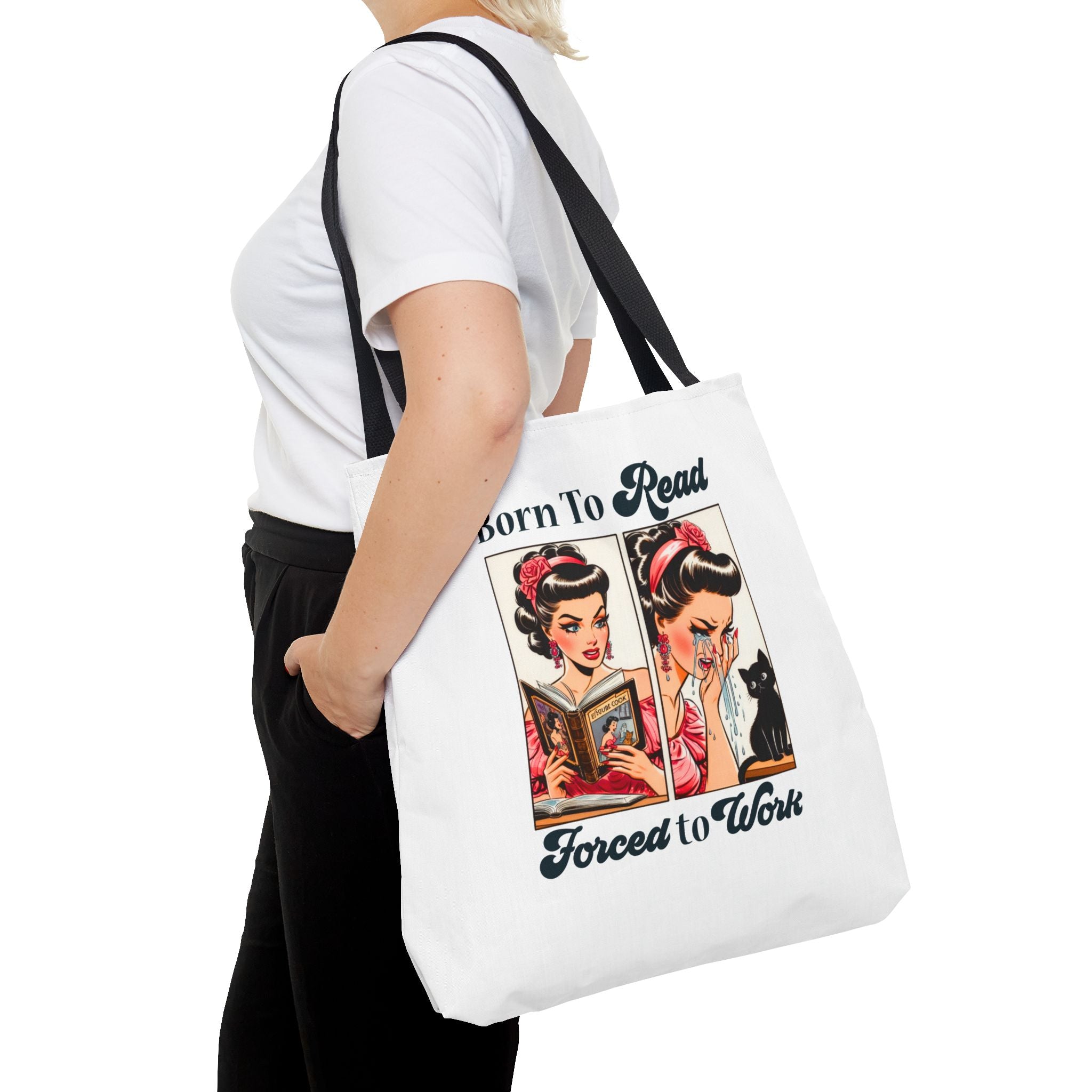 Born to Read Forced to Work Tote Bag