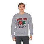 "Balls Deep in Christmas Spirit" Funny Holiday Sweatshirt
