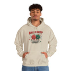 "Balls Deep in Christmas Spirit" Funny Holiday Hoodie